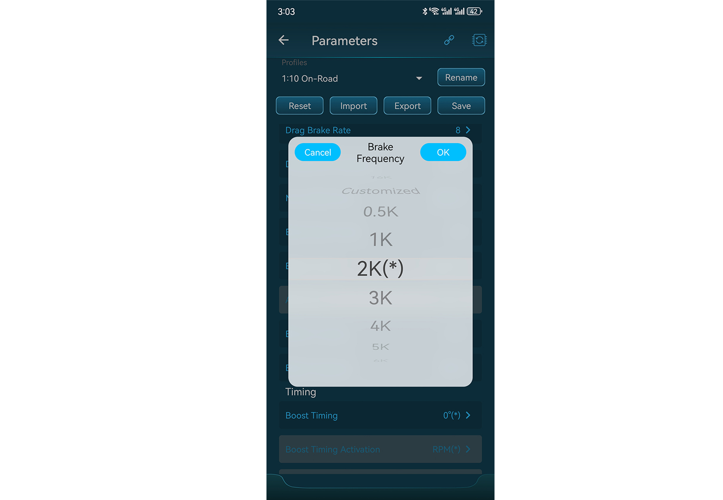 HOBBYWING HW Link V2 App Brake Frequency