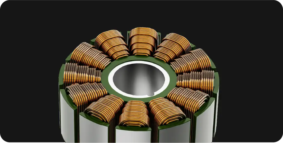 multi-strand enameled wire winding