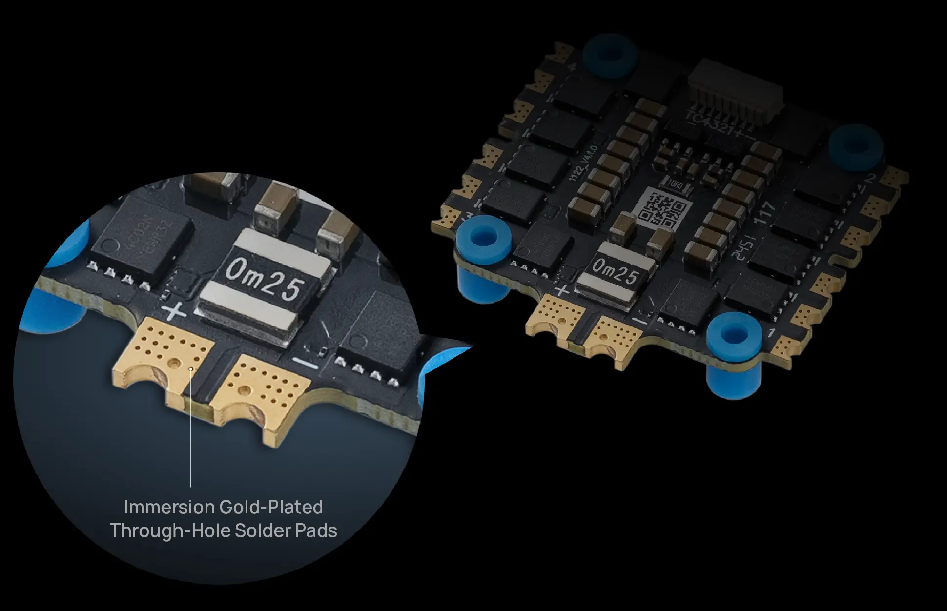 Gold-filled through-hole
