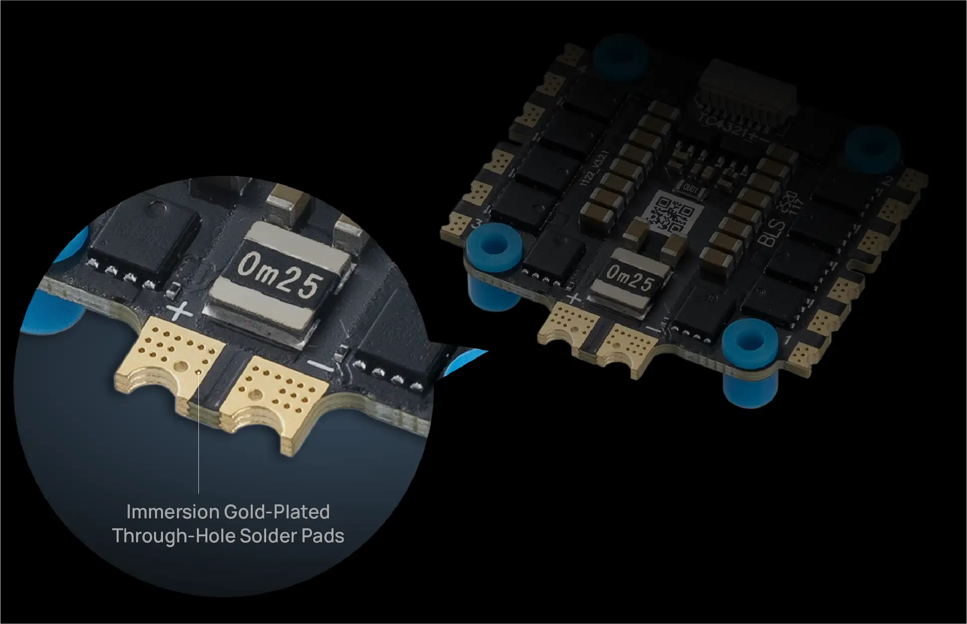 Gold-filled through-hole
