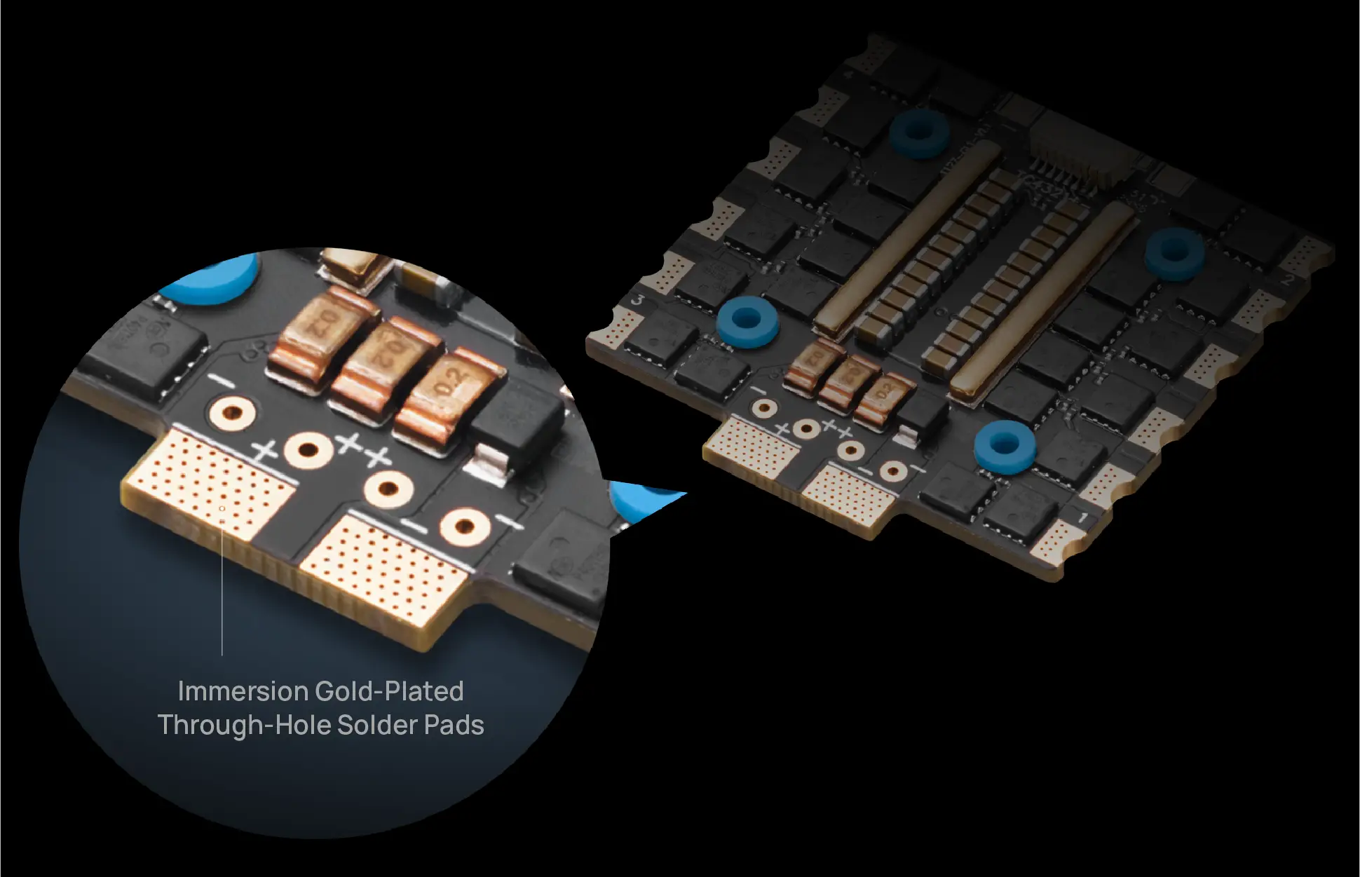 Gold-filled through-hole