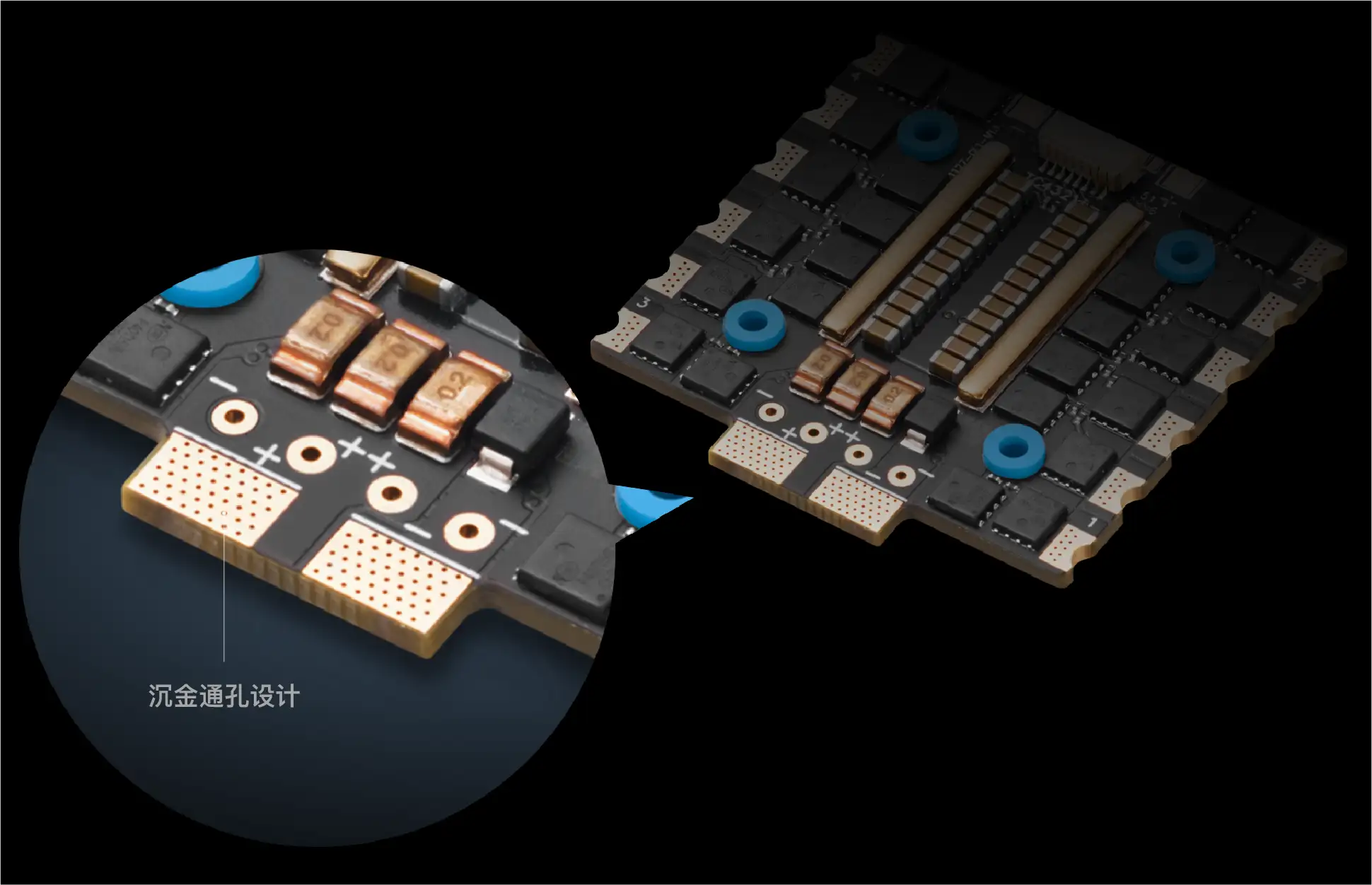 Gold-filled through-hole