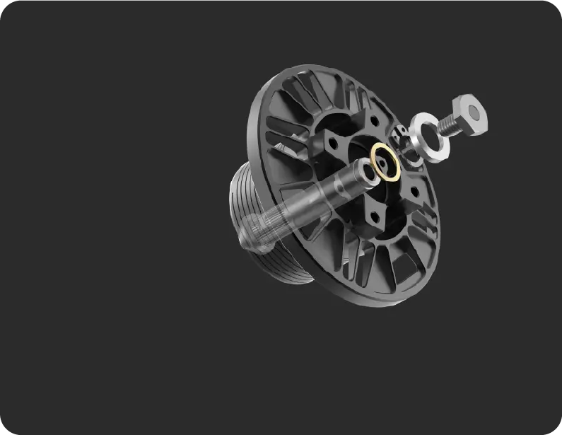 vtol drone motor with multi-layer securing mechanisms